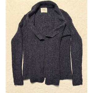 Abercrombie & Fitch Women's Dark Blue Open Cardigan w/Folded collar Size Large